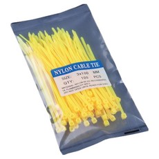 컬러 다용도 고강도 케이블타이 100p TCT-400, 옐로우, 1개