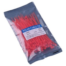 컬러 다용도 고강도 케이블타이 100p TCT-150, 레드, 1개
