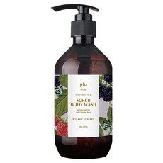 plu 香氛Spa磨砂沐浴露 植物莓果香, 500g, 1瓶