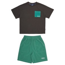 예일키즈 아동용 뉴헤이븐 포켓 반팔 우븐 팬츠 상하의 세트 YJCTSUE23271