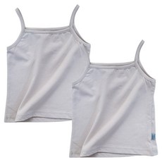 YEROOYENA 女童涼感細肩帶背心夏季棉質彈性內衣2件組