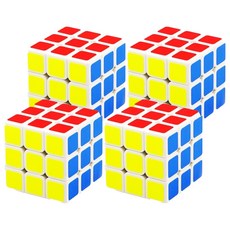 agaplus 3x3 簡約基本魔術方塊, 4個, 混色