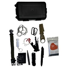 재난대비 안전 비상생존가방 필수패키지, 블랙, 1세트