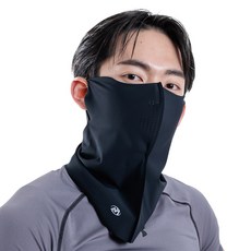 LIBERO 高爾夫 登山 運動 防紫外線涼感口罩, 1個, 黑色