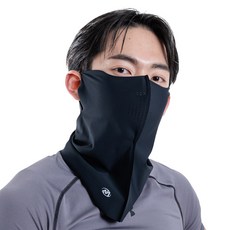 LIBERO 高爾夫 登山 運動 防紫外線涼感口罩, 1個, 黑色