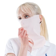 LIBERO 高爾夫 登山 運動 防紫外線涼感口罩, 1個, 粉紅色