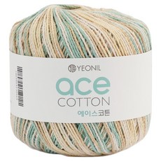 연일섬유 브랜드얀 에이스 코튼 뜨개실, 1개, 17번 베이지믹스