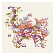 KUMI HANDS 趣味動物帆布型鑽石畫, 21 貓咪, 1個