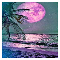 Kumi Hands 神秘月亮畫布型鑽石畫, ZY-2912, 1個