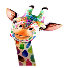 KUMI HANDS 趣味動物帆布型鑽石畫, 07 長頸鹿1, 1個