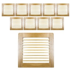 竹製方形鍋墊, 10個, 自然色