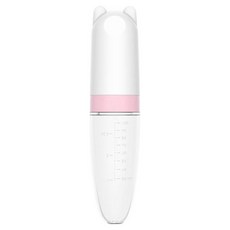 burabi 嬰兒用擠壓式奶瓶湯匙 初期副食品一體成型, 粉紅色, 1個