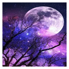 Kumi Hands 神秘月亮畫布型鑽石畫, ZY-2917, 1個