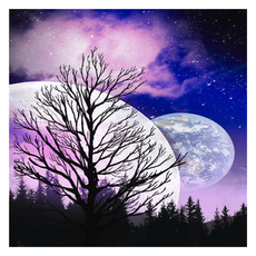 Kumi Hands 神秘月亮畫布型鑽石畫, ZY-2911, 1個