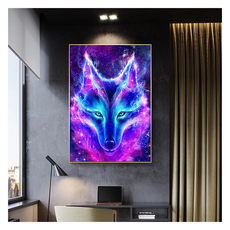 KUMI HANDS 趣味動物帆布型鑽石畫, 08 狐狸1, 1個