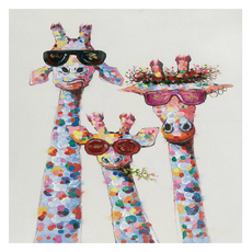 KUMI HANDS 趣味動物帆布型鑽石畫, 18 長頸鹿2, 1個