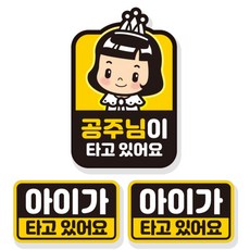 제제데코 아이가 타고있어요 자동차 탈부착 자석 반사 스티커 3p 세트 NB007, 혼합색상, 1세트 혼합색상, 1세트