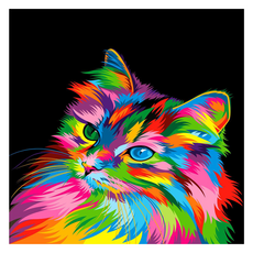 KUMI HANDS 趣味動物帆布型鑽石畫, 13 貓咪, 1個