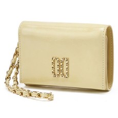 닥스 남녀공용 DD CHAIN DD로고 소가죽 스트랩 탈부착 반지갑 DCWA5E2