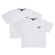 예일키즈 아동용 통기성 예일 아치 로고 하프 슬리브 면 티셔츠 YJPT2PE23292 2p