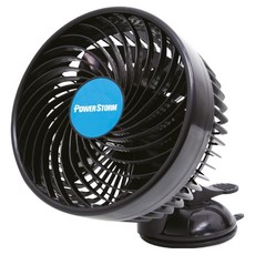 파워스톰 17cm 대형 날개 흡착형 차량용 서큘레이터 12V, 뉴허리케인 흡착형 카팬/12V, 블루