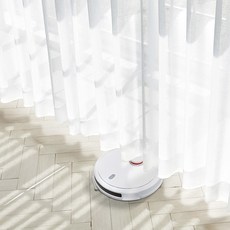 Home in Home Easy Wash 簡約合身雪紡亞麻窗簾 2入, 白色