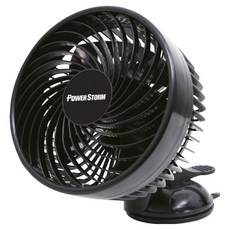 파워스톰 17cm 대형 날개 흡착형 차량용 서큘레이터 24V, 60025622, 블랙