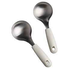 Inspoon 304不鏽鋼迷你湯勺, 象牙白, 2個