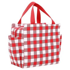 KODACHIEF 加厚保溫保冷袋, 紅色格紋, 1個