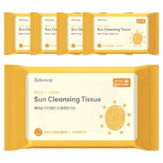 베베숲 이지클린 선 클렌징 티슈, 10매, 5세트