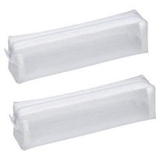 ARTJOY 簡約網狀筆袋, 2個, 白色