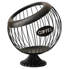 Mabso Shop 質感居家咖啡館 鐵製立架 膠囊咖啡收納盒 YK100, 黑色, 1個