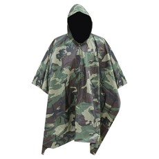 City Store 軍用登山戶外三合一斗篷雨衣, 綠色