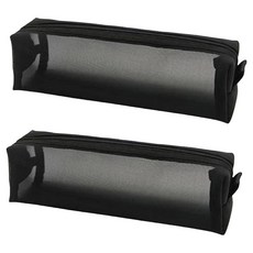 ARTJOY 簡約網狀筆袋, 2個, 黑色