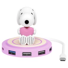 ROYCHE Peanuts 史努比公仔 5合1 USB 多功能集線器 PNTS-RUSB-F-SN, 1個, 混合顏色