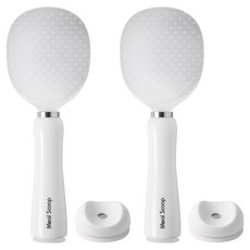 EasySili 吸附壓紋站立式飯勺 含磁吸支架, 2個, 白色