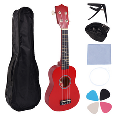 瑟斯麥 學習用烏克麗麗配件9件組 紅色, 1套, 高音