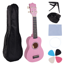 Ssomzmine 學習用烏克麗麗配件9件組 粉紅色, 1套, 高音