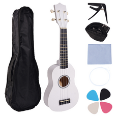 Thumbsmine 學習用烏克麗麗 + 9件配件組 白色, 1套, 高音