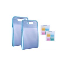 프라리 파일 홀더 A4 36 x 24 cm, 연블루, 2개