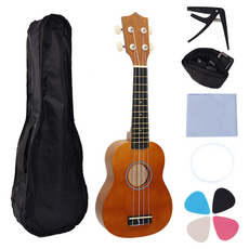 썸즈마인 학습용 우쿠렐레 액세서리 9종 세트 브라운, 1세트, 소프라노