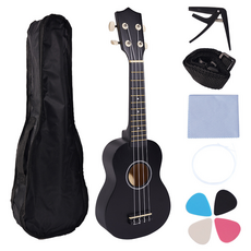 Thumbsmine 學習用烏克麗丽配件9件組 黑色, 1套, 高音