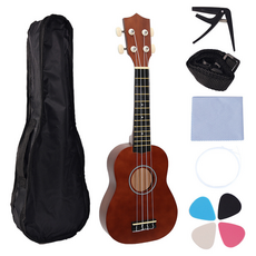 Thumbsmine 學習用烏克麗麗配件9件組 深棕色, 1套, 高音