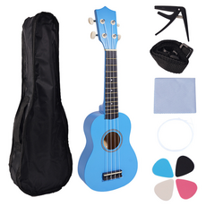 Thumbsmine 學習用烏克麗麗配件9件組 藍色, 1套, 高音