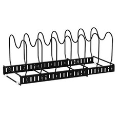 Haegang Corporation 可調節長度平底鍋架, 黑色, 1層, 1個