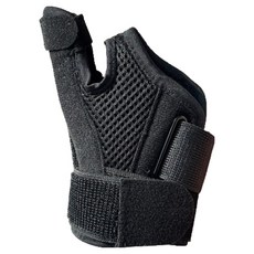 예그리나 양손가능 3단 밸크로 엄지보호 손목보호대 블랙, 1개