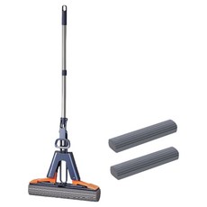 WishFlick 吸水擠壓式拖把 + 補充包2入組, 1套