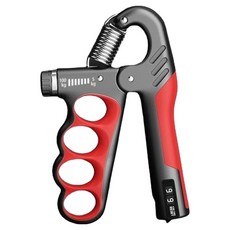 Celliving 機械式計數握力器 5~100kg, 紅色, 1個