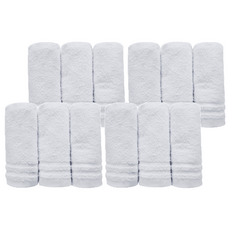 OK-PO-LO 好馬牌 台灣製純棉毛巾 白色 柔軟吸水, 12條