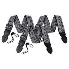 Bluecozy 街頭表演風格吉他背帶 + 綁繩 + 彈片 3件組 18, 1個